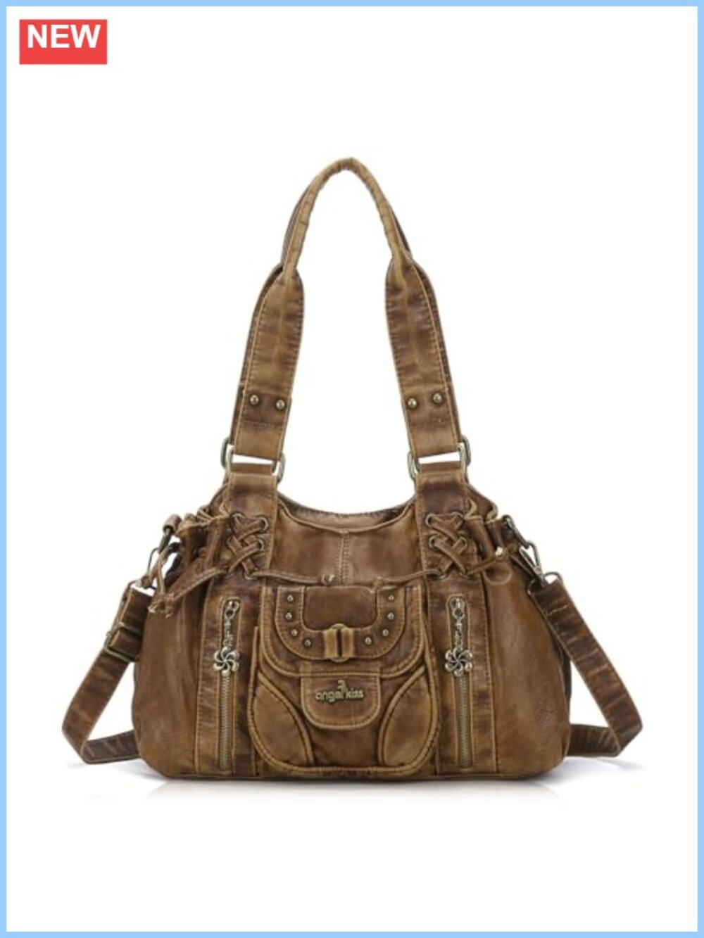 Small Hobo Bag for Women Faux Leather Shoulder Handbag Crossbody Purse with